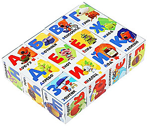 Mi-Mi-Mischki. Set aus 12 Würfeln. Alphabet