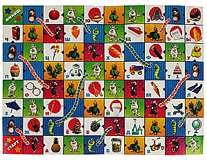 Interaktive Gesellschaftsspiel - Buba. Alphabet und Zählung