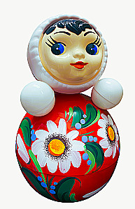 Игрушка-неваляшка - Кукла расписная