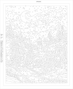 Diamond Painting by Numbers 40x50 cm - Winter Fairy Tale
