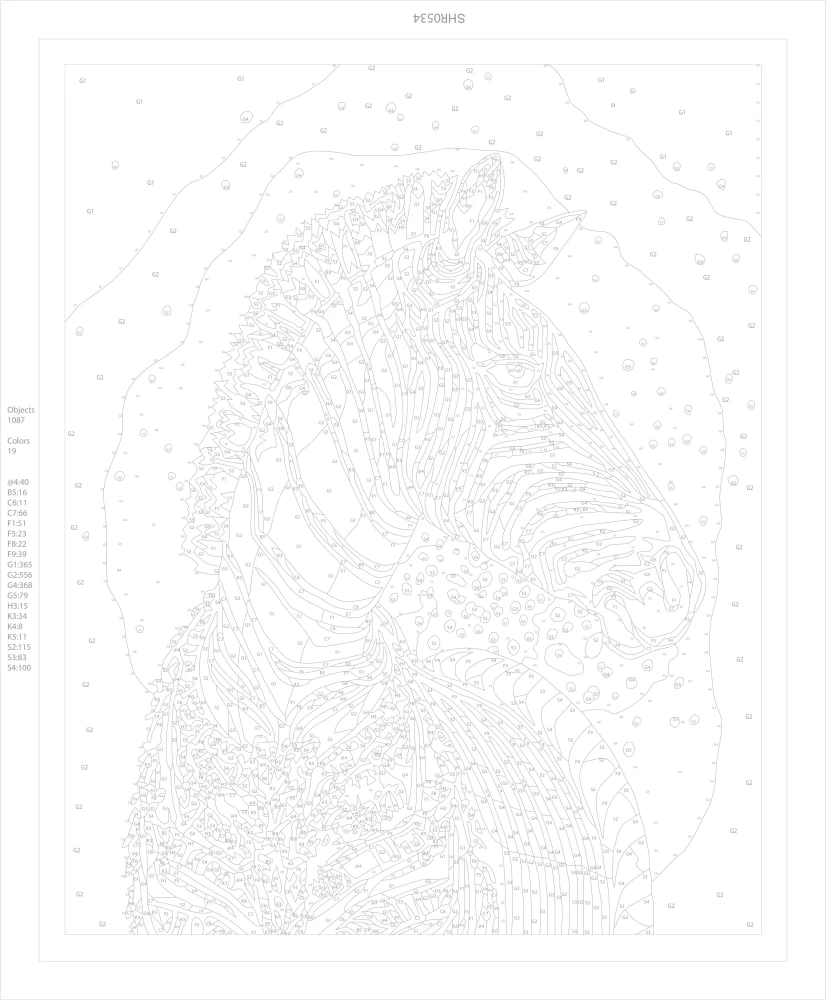 Painting by numbers with crystals 40x50 cm - Mythical zebra