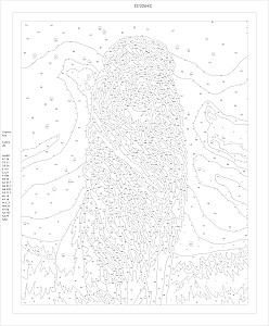 Numbrite joonistus kristallidega 40x50 cm - Lõvide kuningas