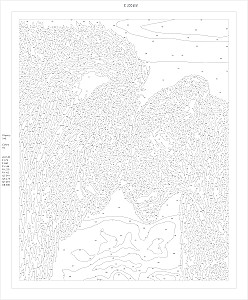 Numerių piešinys su šviečiančia dažais 40x50 cm - Liūto meilė