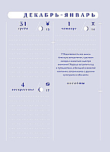 Horoskop für das Jahr 2026. Wassermann. Tageskalender (+ Mondkalender, Kalender für Finsternisse und rückläufige Planeten)