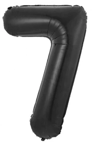 Fooliumkuul-numer 7, mati must, 85 cm