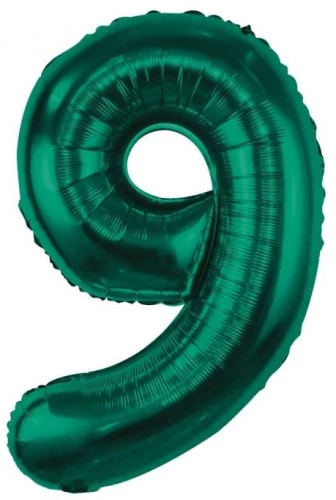 Fooliumkuul-number 9, roheline, 85 cm