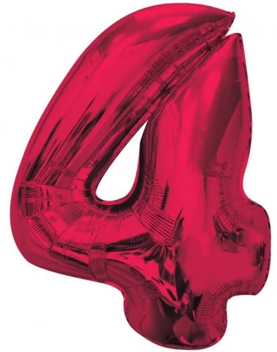 Fooliumegav number 4, punane, 92 cm