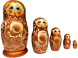 Matryoshka - Bajorė Vjatkė, 5 lėlių, asortimente