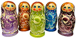 Matryoshka - Bajorė Vjatkė, 5 lėlių, asortimente