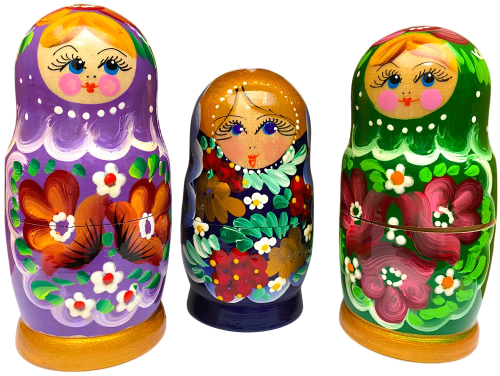 Matryoshka - Bajorė Vjatkė, 5 lėlių, asortimente