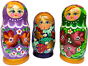 Matryoshka - Bajorė Vjatkė, 5 lėlių, asortimente