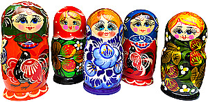 Matryoshka - Bajorė Vjatkė, 5 lėlių, asortimente