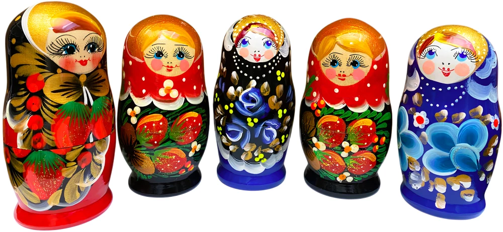 Matryoshka - Bajorė Vjatkė, 5 lėlių, asortimente