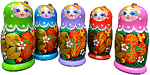 Matryoshka - Bajorė Vjatkė, 5 lėlių, asortimente