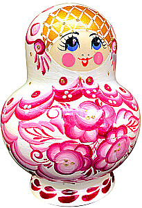 Matryoshka - Boyarynya Vyatskaya. Bulbous, 5 dolls, assorted