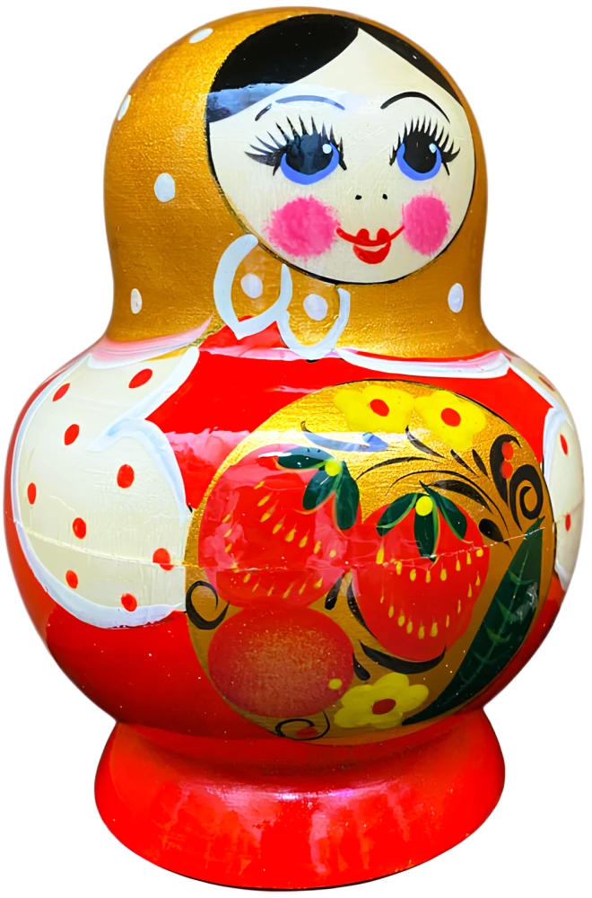 Matryoshka - Boyarynya Vyatskaya. Bulbous, 5 dolls, assorted