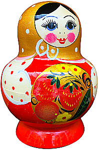 Matryoshka - Boyarynya Vyatskaya. Bulbous, 5 dolls, assorted