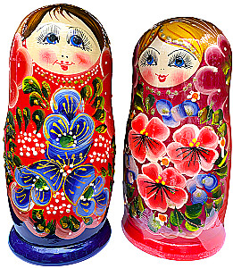 Matrioška - Viatskio gėlė, 7 lėlytė, asortimente