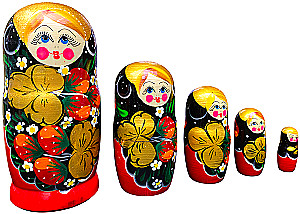 Matryoshka - Vjatkos Pasakų, 5 lėlės, asortimente