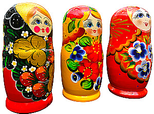 Matryoshka - Vjatkos Pasakų, 5 lėlės, asortimente