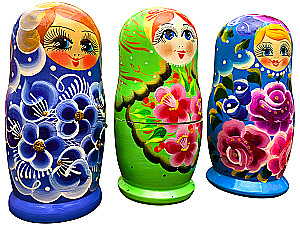 Matryoshka - Vjatkos Pasakų, 5 lėlės, asortimente