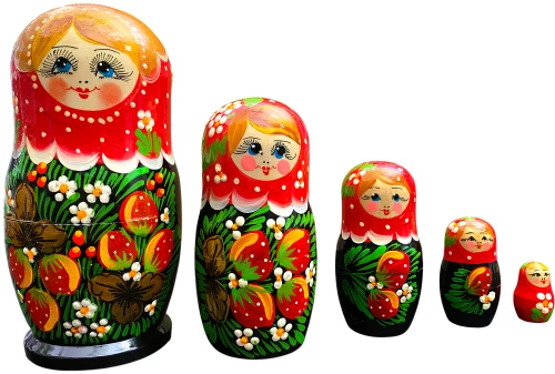 Matrička - Vjatkas Kudesnīca, 5 priekšmetu, dažādībā