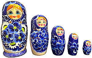 Matryoshka - Karališkas gėlė, 5 dalių, asortimente