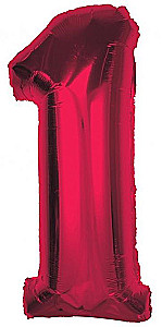 Fooliumpall number 1, punane, 92 cm