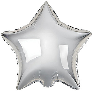 Balon foliowy - Gwiazda, srebrny