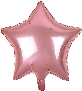 Foil Balloon - Star, Light Pink