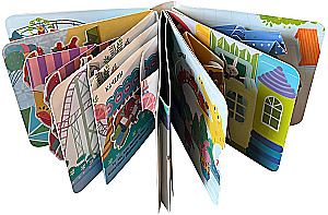 Buch in der Handfläche. Weltraum