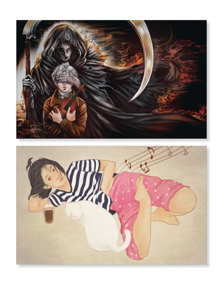 Mädchen und Musik. Ausmalbuch