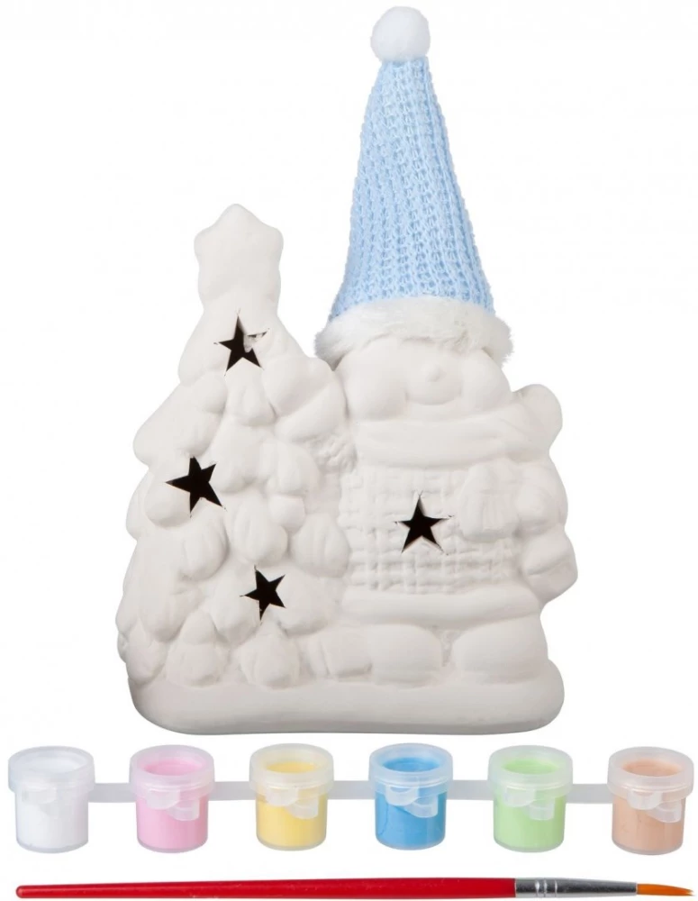 Set - New Year Decorations. Souvenir Snowman
