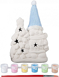Set - New Year Decorations. Souvenir Snowman