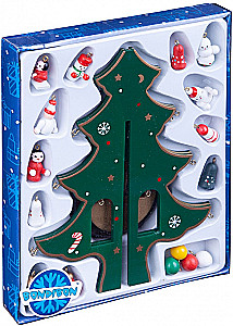 Holz-Weihnachtsbaum 3D mit Spielzeug