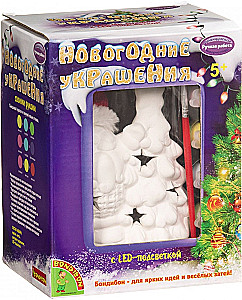 Creative Kit - New Year Decorations. Santa Claus with LED Backlight
