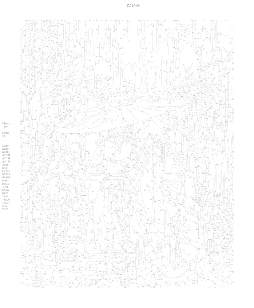 Skaičius pagal numerius 40x50 cm - Lietaus valdovas