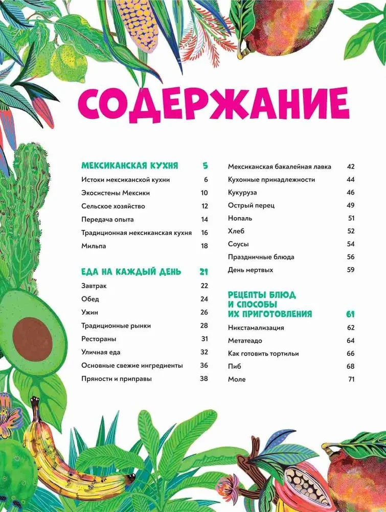 Mexikanische Küche in Illustrationen