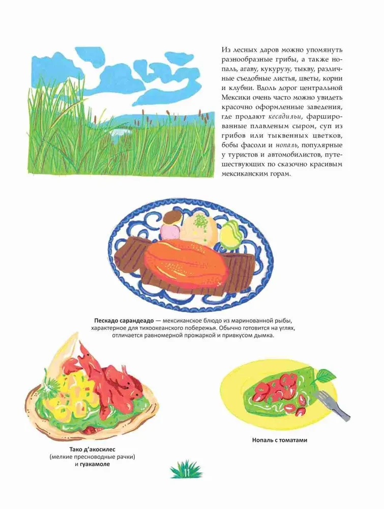 Mexikanische Küche in Illustrationen