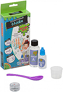 French Experiments. Transparent Slime with Rainbow Sticks