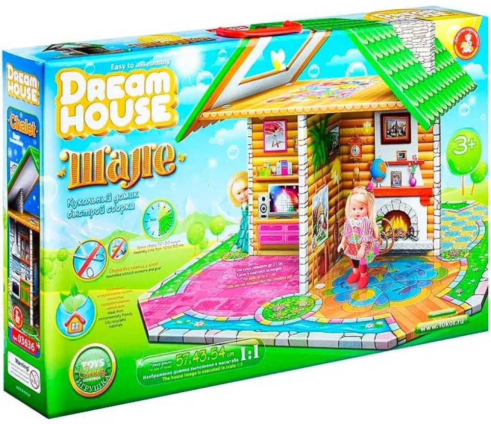 Puppenhaus zum schnellen Zusammenbauen "Chalet" Dream House