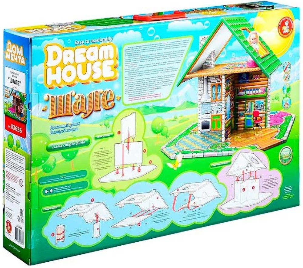 Puppenhaus zum schnellen Zusammenbauen "Chalet" Dream House