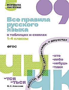 Alle Regeln der russischen Sprache in Tabellen und Diagrammen. Klassen 1–4