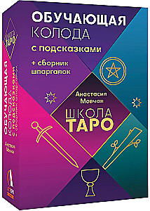 Tarot Schule. Lernende Karte mit Hinweisen + Sammlung von Spickzetteln