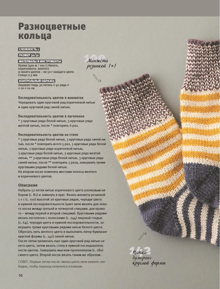 Genius Socks. Knitting with Needles. Encyclopedia-Constructor
