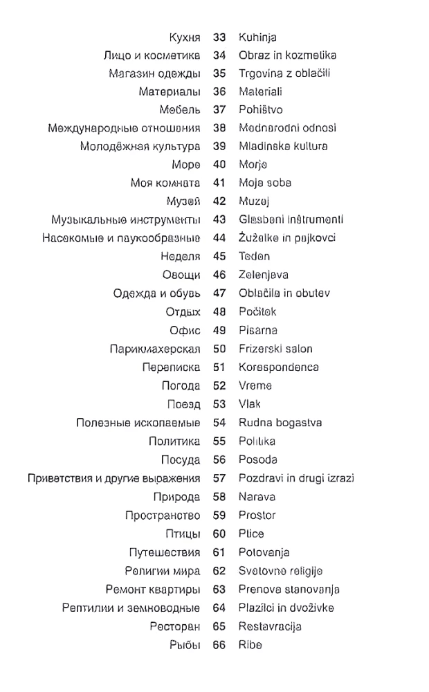 Slovenian Language. Thematic Dictionary