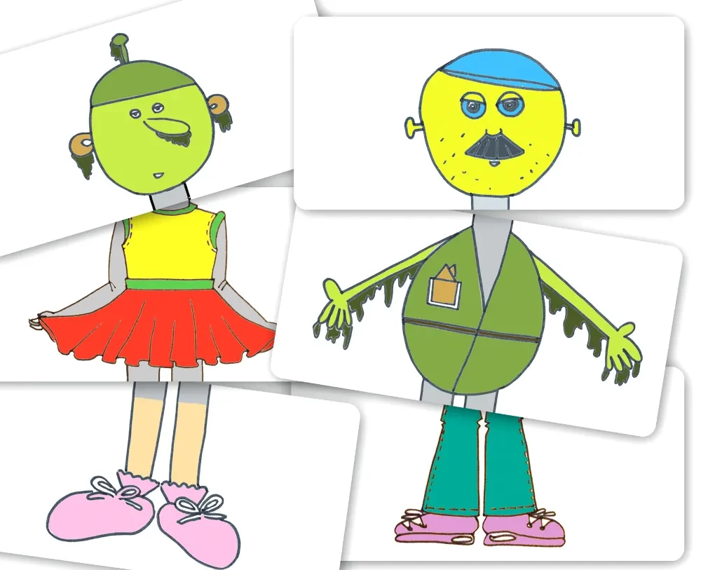Robots. Metaphorical Cards