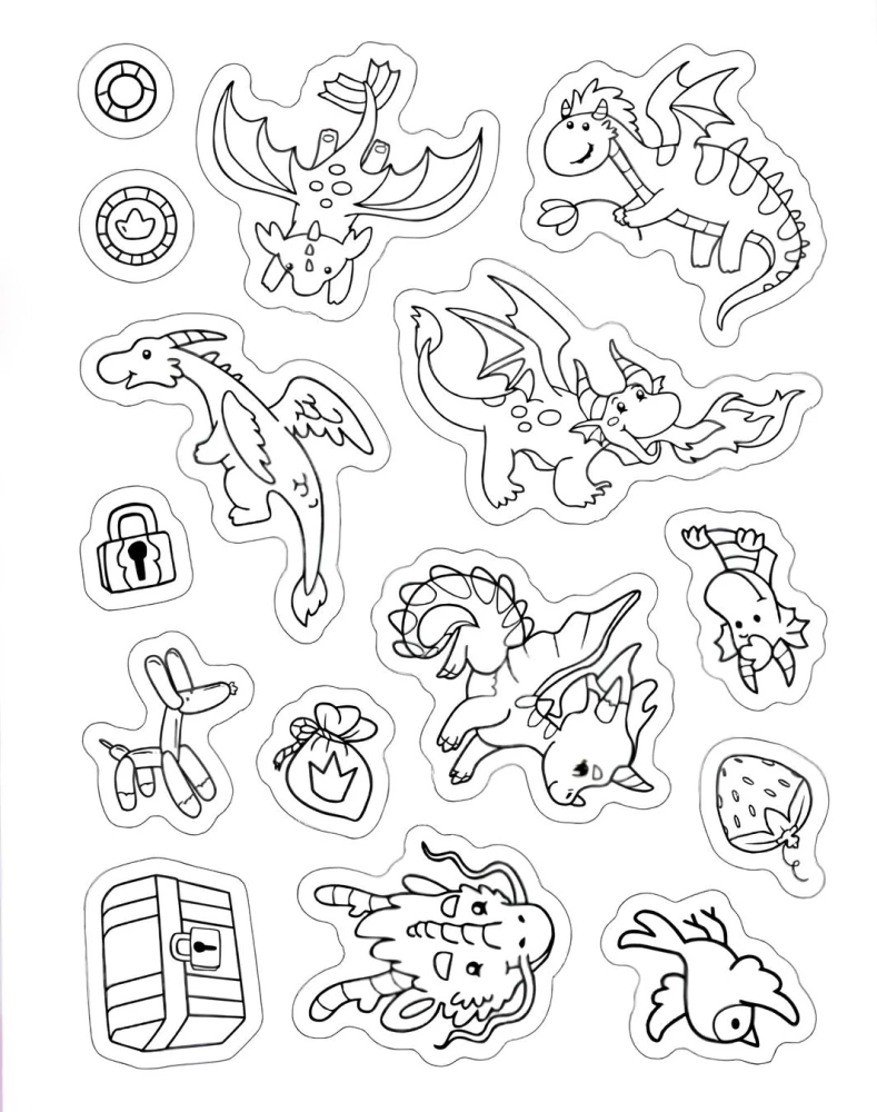 Malbuch-Stickerbuch für Mädchen