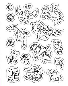 Malbuch-Stickerbuch für Mädchen