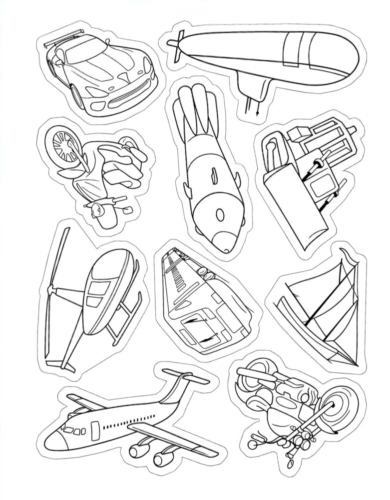 Malbuch-Stickerbuch für Jungen